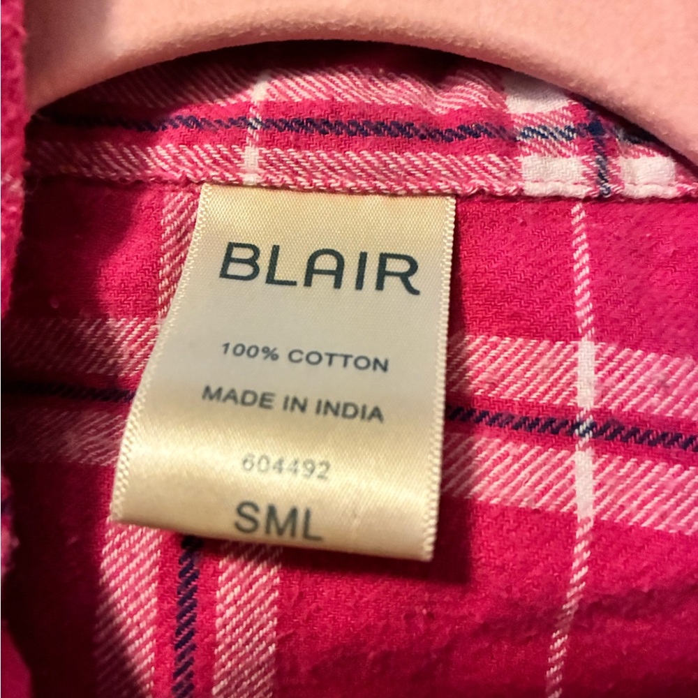 EUC Blair Ladies Flannel Button Down Oversized Fit Shirt S/M/L - Picture 6 of 7
